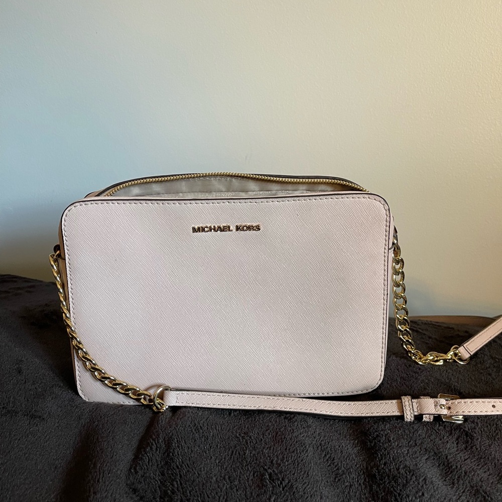 Michael Kors Large Jet Set Crossbody Soft Pink